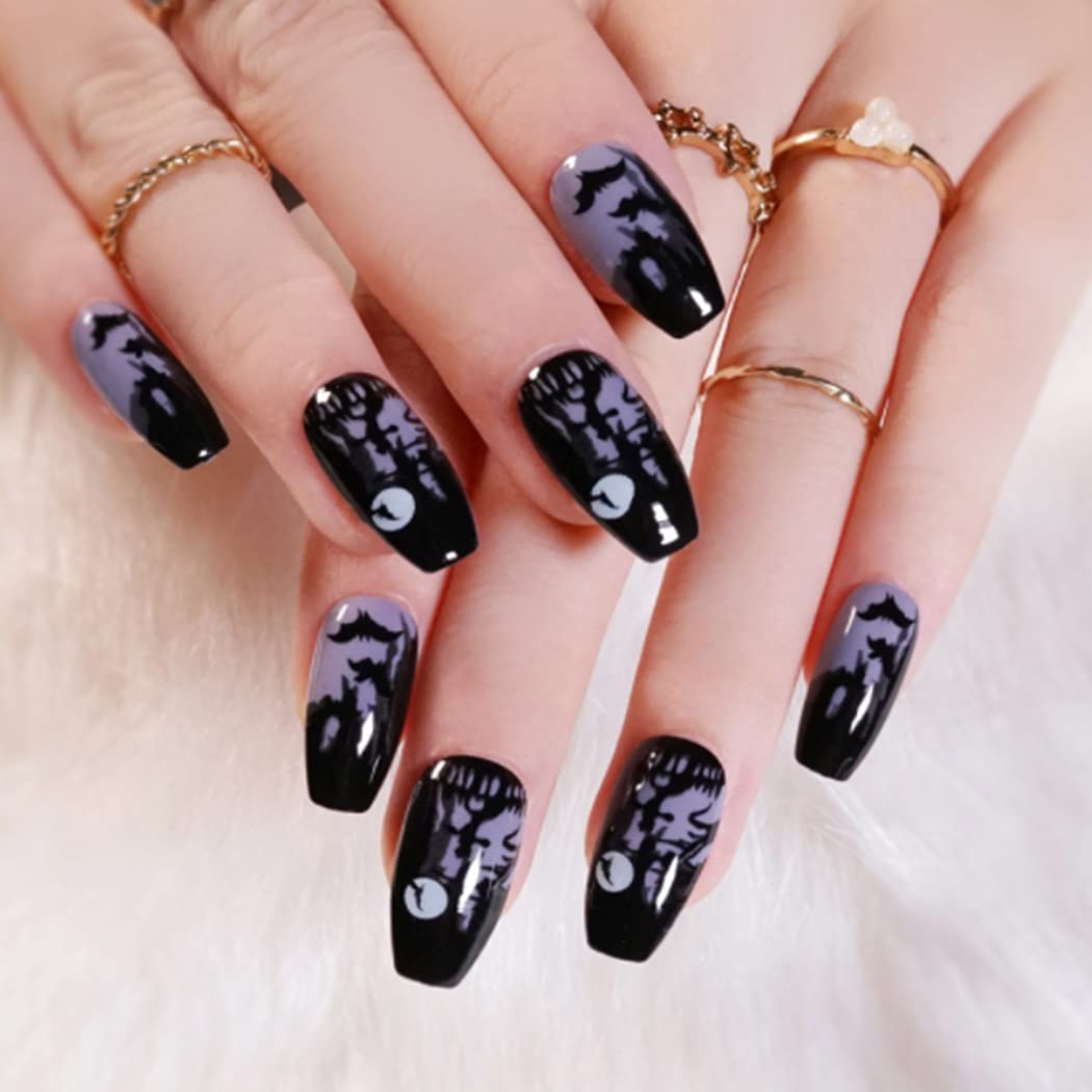 black goth nail