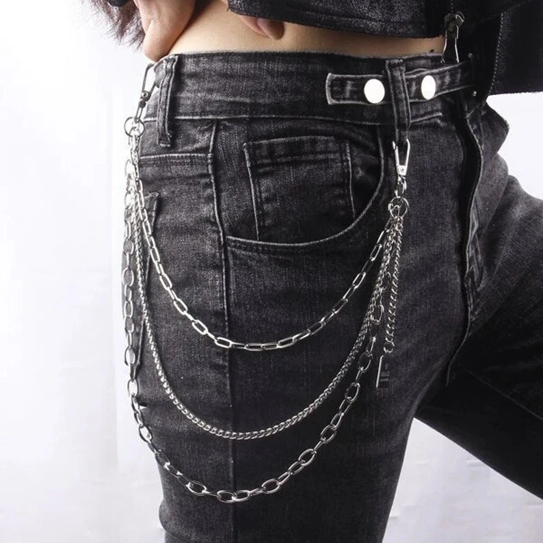 chain goth pants