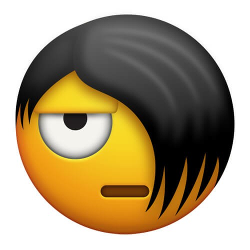 Frowning goth emoji gothic emojis