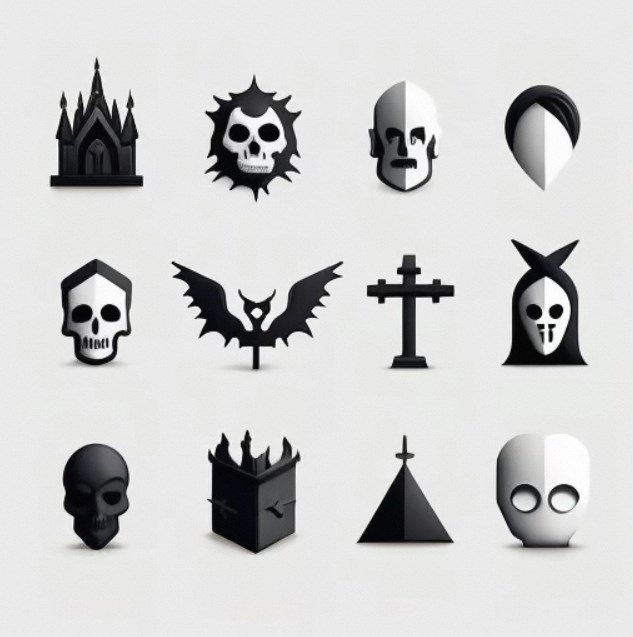 Gothic iconic emojis
