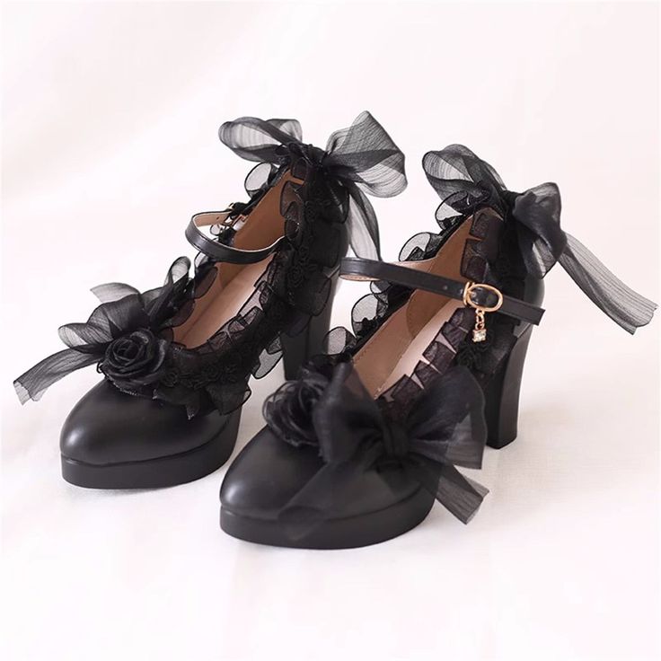 Lace and Ruffles goth lolita shoes