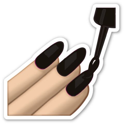 Nail polish goth emoji Frowning goth emoji gothic emojis