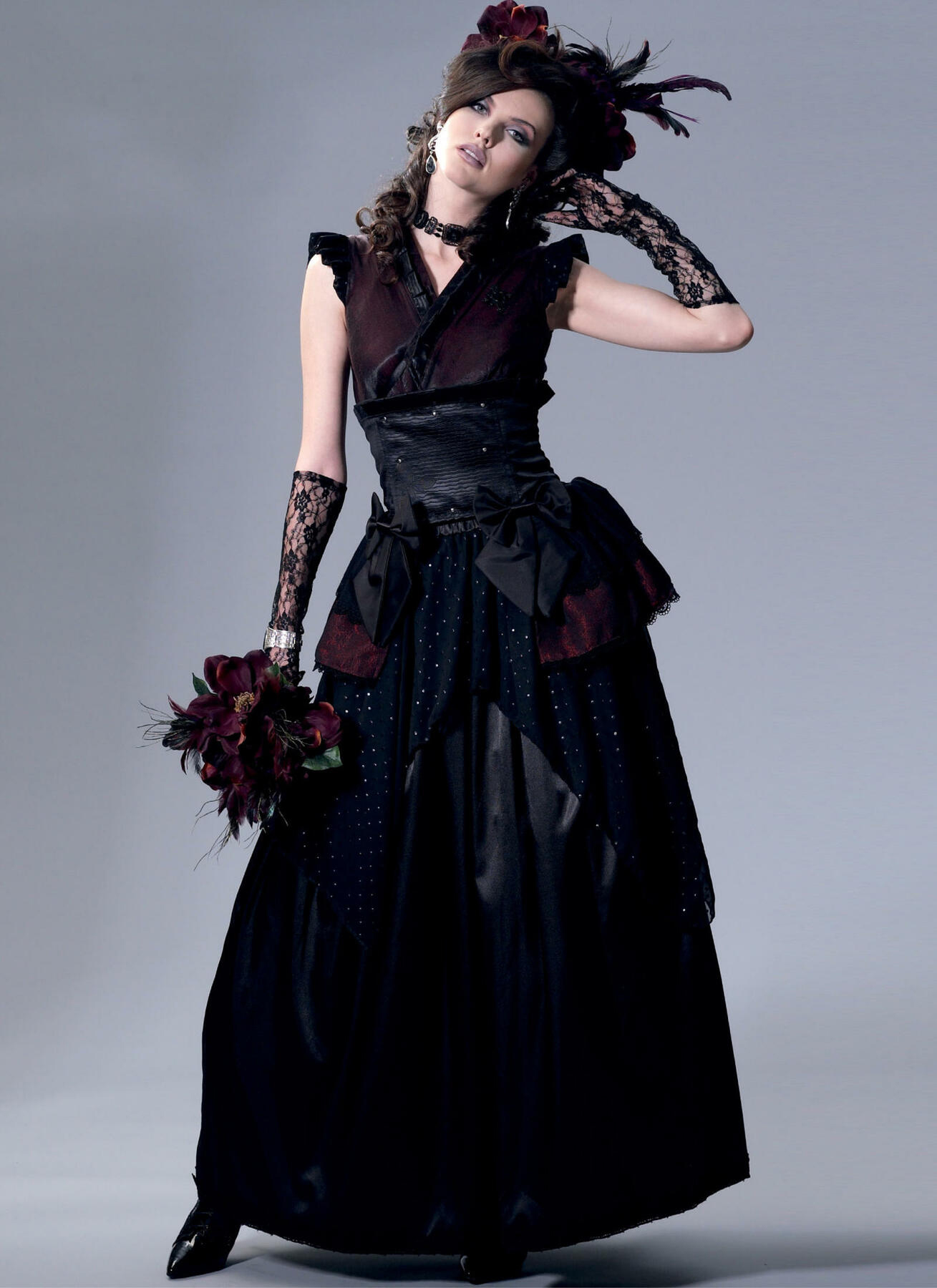 gothic dress detached sleeves