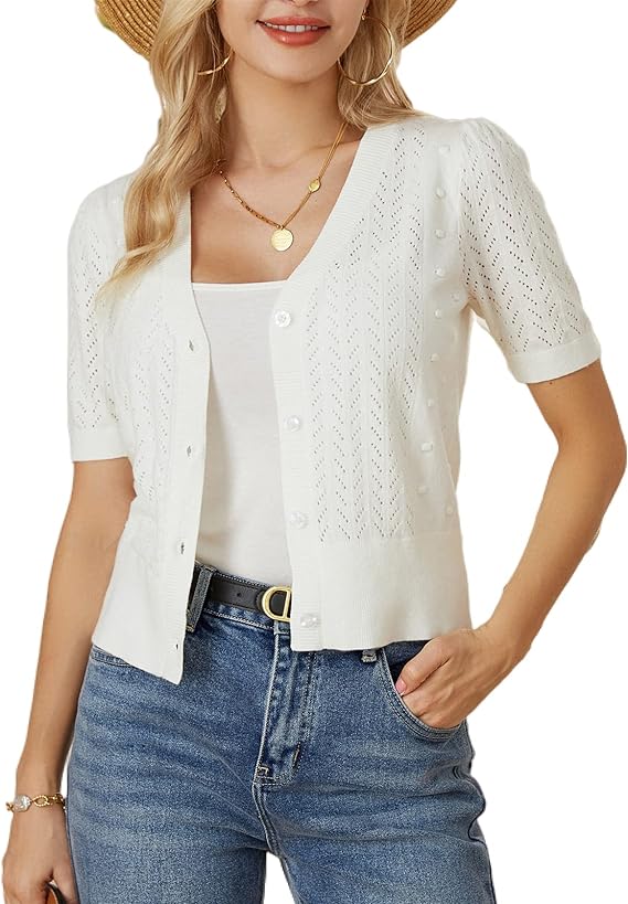 short sleeve cardigan