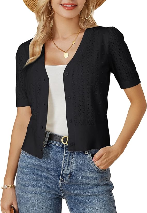 short sleeve cardigan