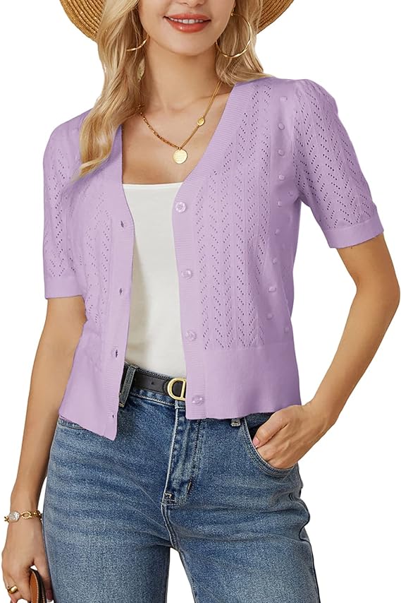 short sleeve cardigan