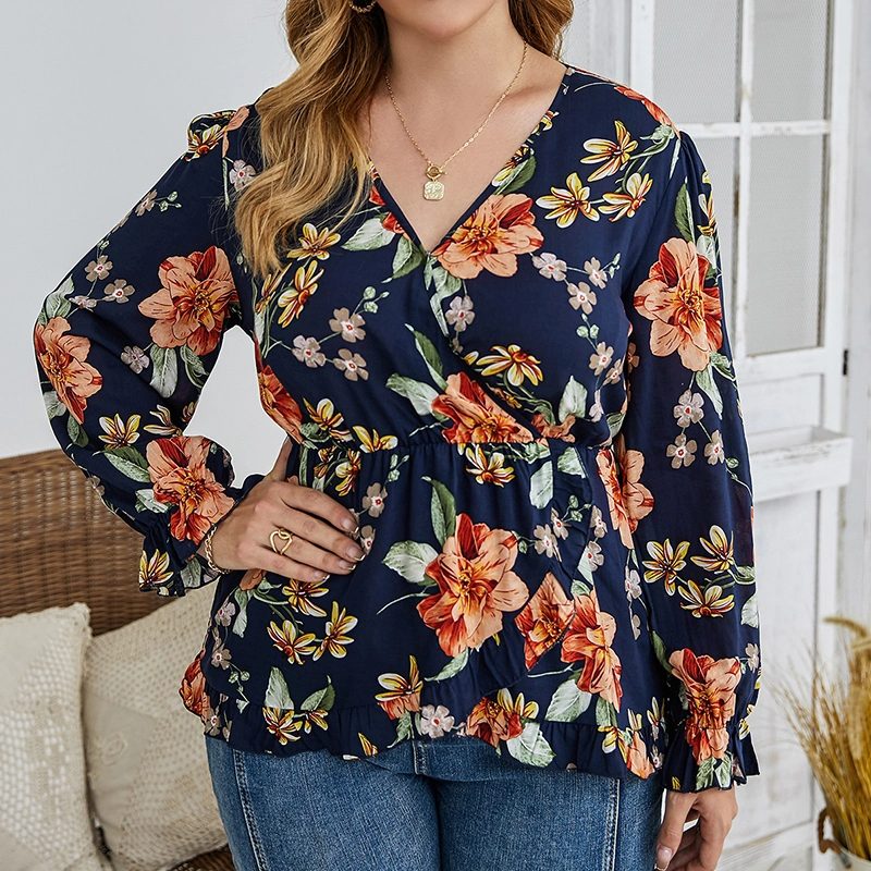 	
plus size white blouse