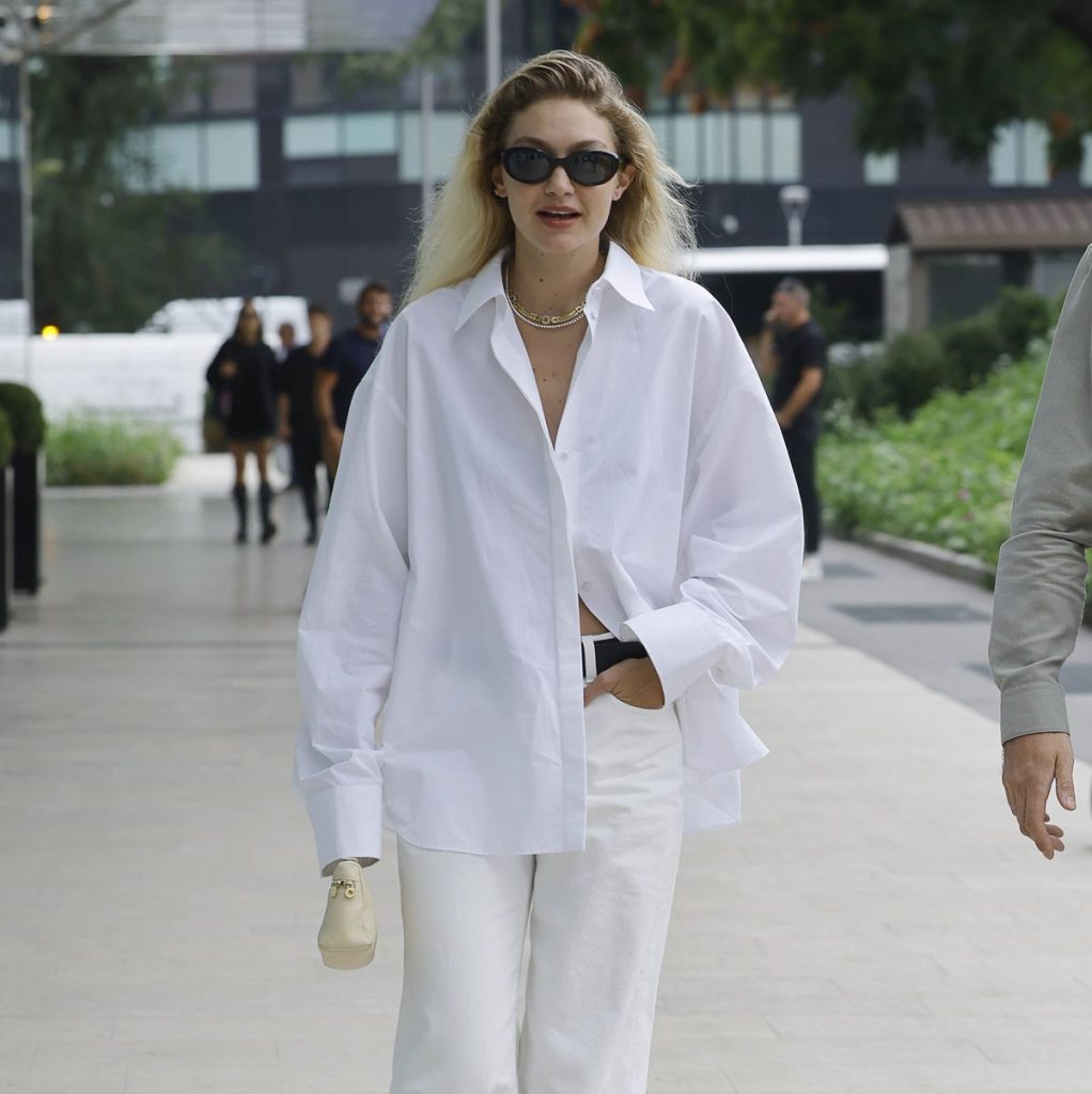 Oversized White Shirt women outfit