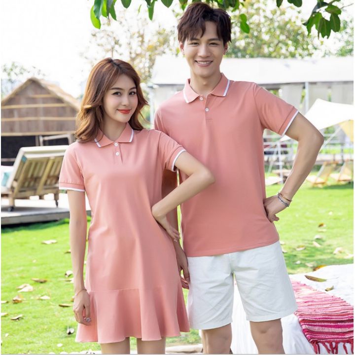 pink shirt couple