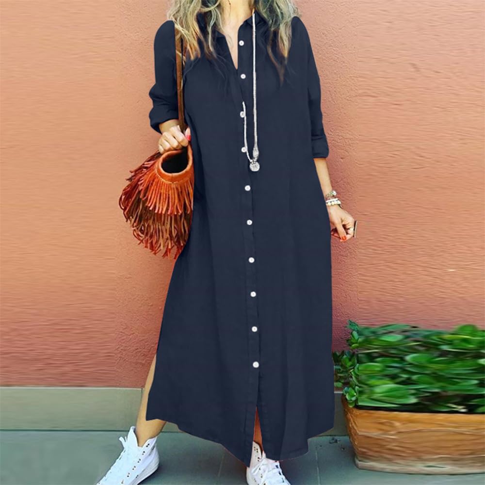 button down shirt dress