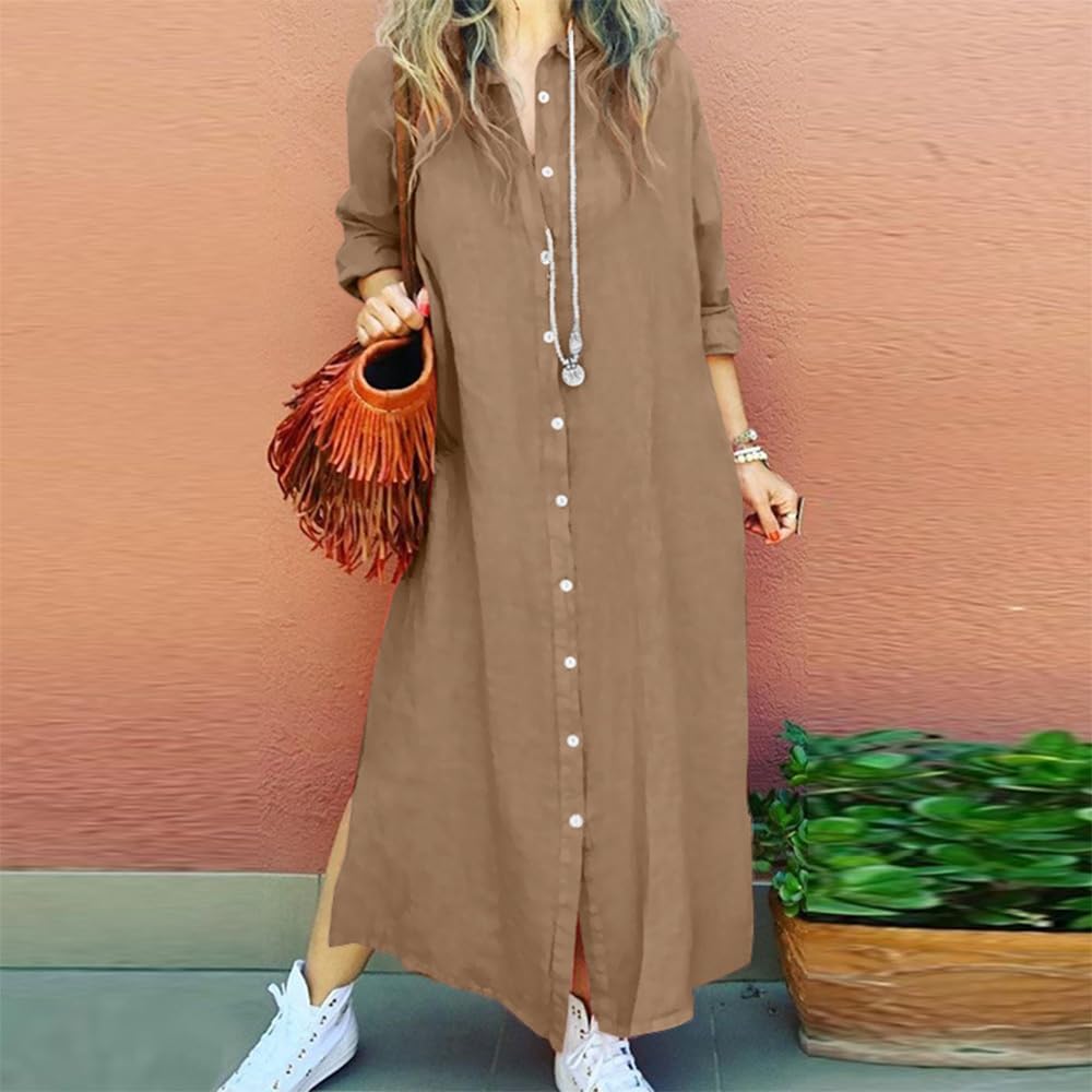 button down shirt dress